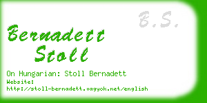 bernadett stoll business card